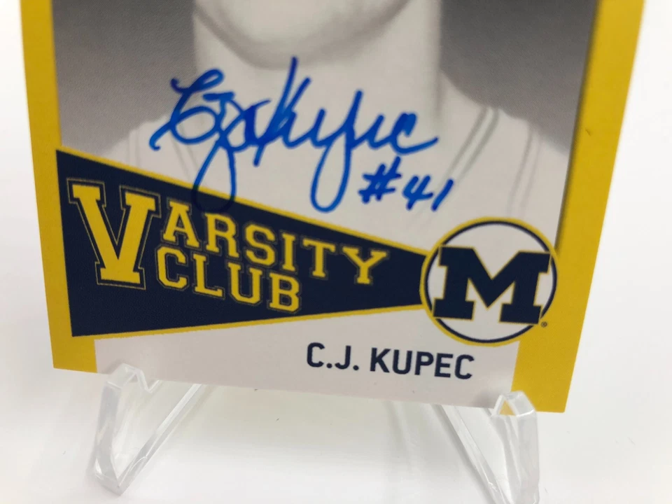 TK Legacy C.J. KUPEC AUTO Basketball VARSITY CLUB VC5 Signed Card MICHIGAN - Image 2 of 4