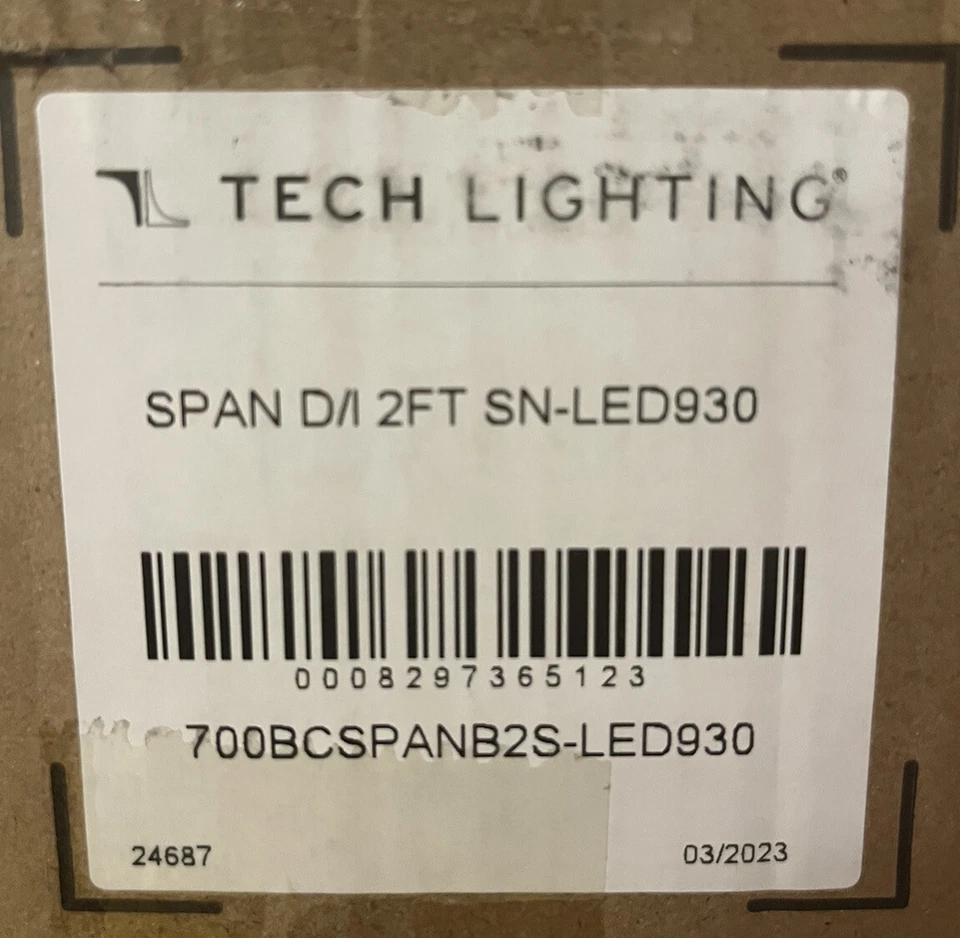Tech Lighting Span LED Bath Bar Light Fixture Satin Nickel 700BCSPANB2S-LED930 - Image 2 of 4