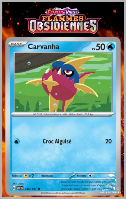 Pokemon Karte Carvanha 046/197 EV3 Scharlach Lila Obsidianische Flammen