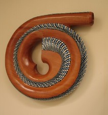  With AESTHETIC FAULTS Spiral DIDGERIDOO BAG Travel Compact Wood Hand Carved