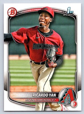 RICARDO YAN  DBACKS  RC 1st card  2025 BOWMAN PROSPECTS #BP-31