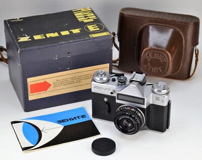 NEAR EXC! KMZ EXPORT 1981 USSR ''ZENIT-E'' camera + INDUSTAR-50-2 lens, BOXED (14)