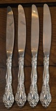ALVIN VIVALDI - 4 GRO&szlig;E SPEI&szlig;E MESSER - STERLING SILBER - 289 gr. - 23,5 CM