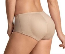 Leonisa Women's Rear Padded Brief Butt Lifter Shaper - Beige- Size Medium