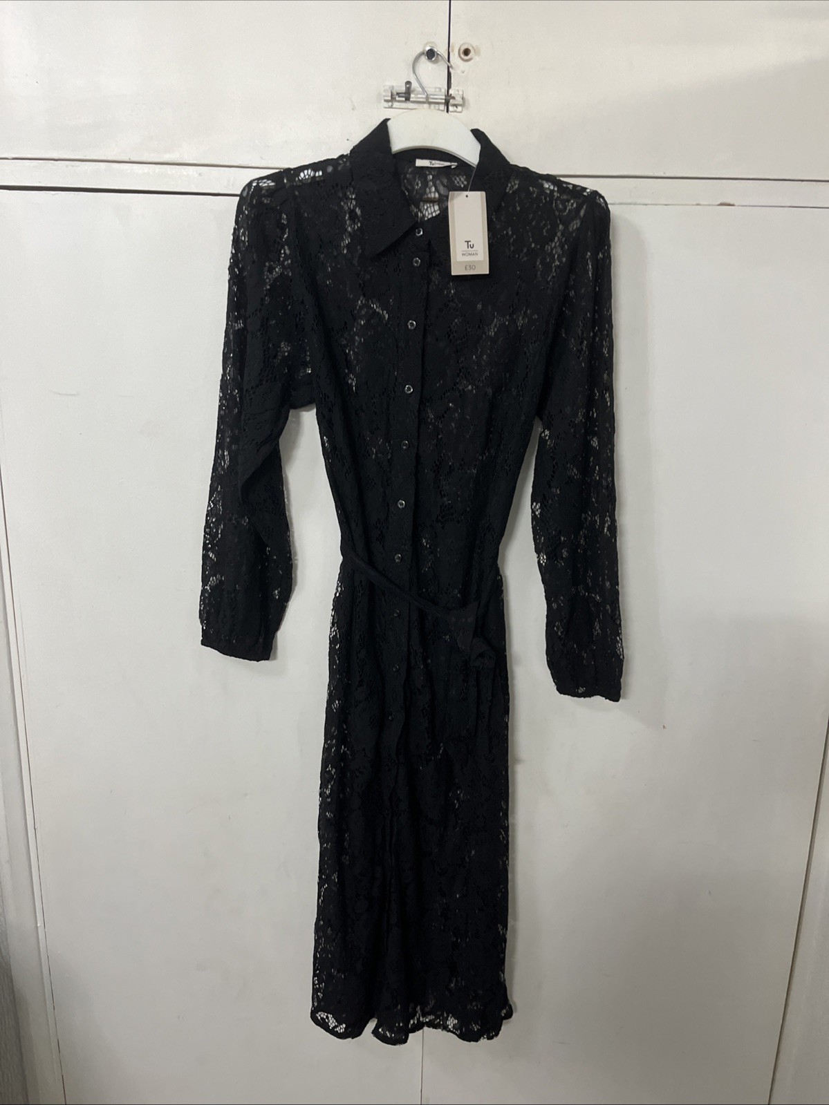 Hermoso Vestido TU Damas Talla 18 Negro Nuevo Con Etiquetas PVP £30.00