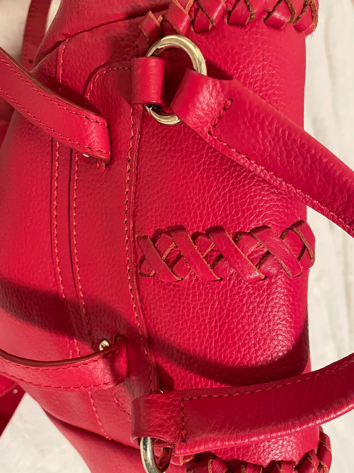 Jack Rogers Red Backpack - EUC - image 9