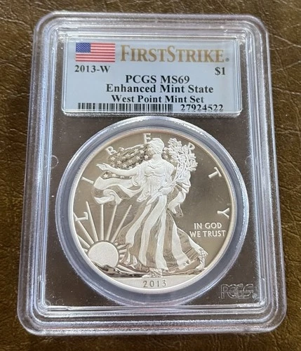 2013-W American Silver Eagle Enhanced PCGS MS69 First Strike 1oz SILVER