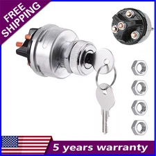 Universal 4-Position Ignition Starter Key Switch For Car Forklift Truck Tractor