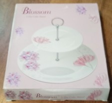 Porcelain Floral Cake Stand 2-Tier