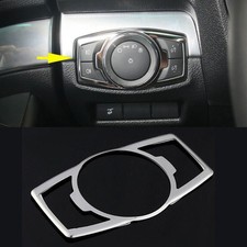 For Ford Explorer 2011-19 Silver Steel Headlight Switch Button Cover Trim Frame For Ford Explorer 2011-19 Silver Steel Headlight Switch Button Cover Trim Frame