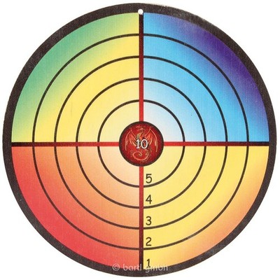 Bartl 73530 Zielscheibe bunt, aus Holz gefertigt, für Saugnapf-Pfeile, NEU & OVP