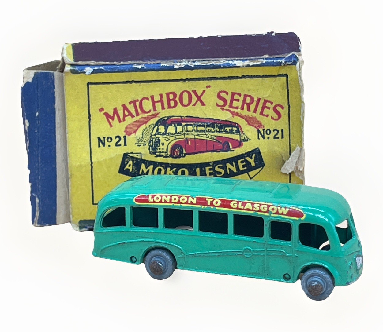 ミニカー MATCHBOX No.21 b Bedford Coach 2nd MATCHBOX LESNEY #21B