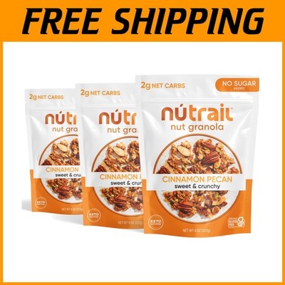 Cinnamon Pecan Breakfast Granola - No Added Sugar, 3 Pack
