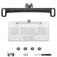 Universal Car Rear View License Plate Bracket, Upgraded Full Stainless Steel ...