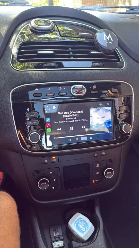 Autoradio CARPLAY Wireless Fiat Per Punto Evo Con Navigatore Wi-FI Nero 2+64GB - Immagine 2 di 4