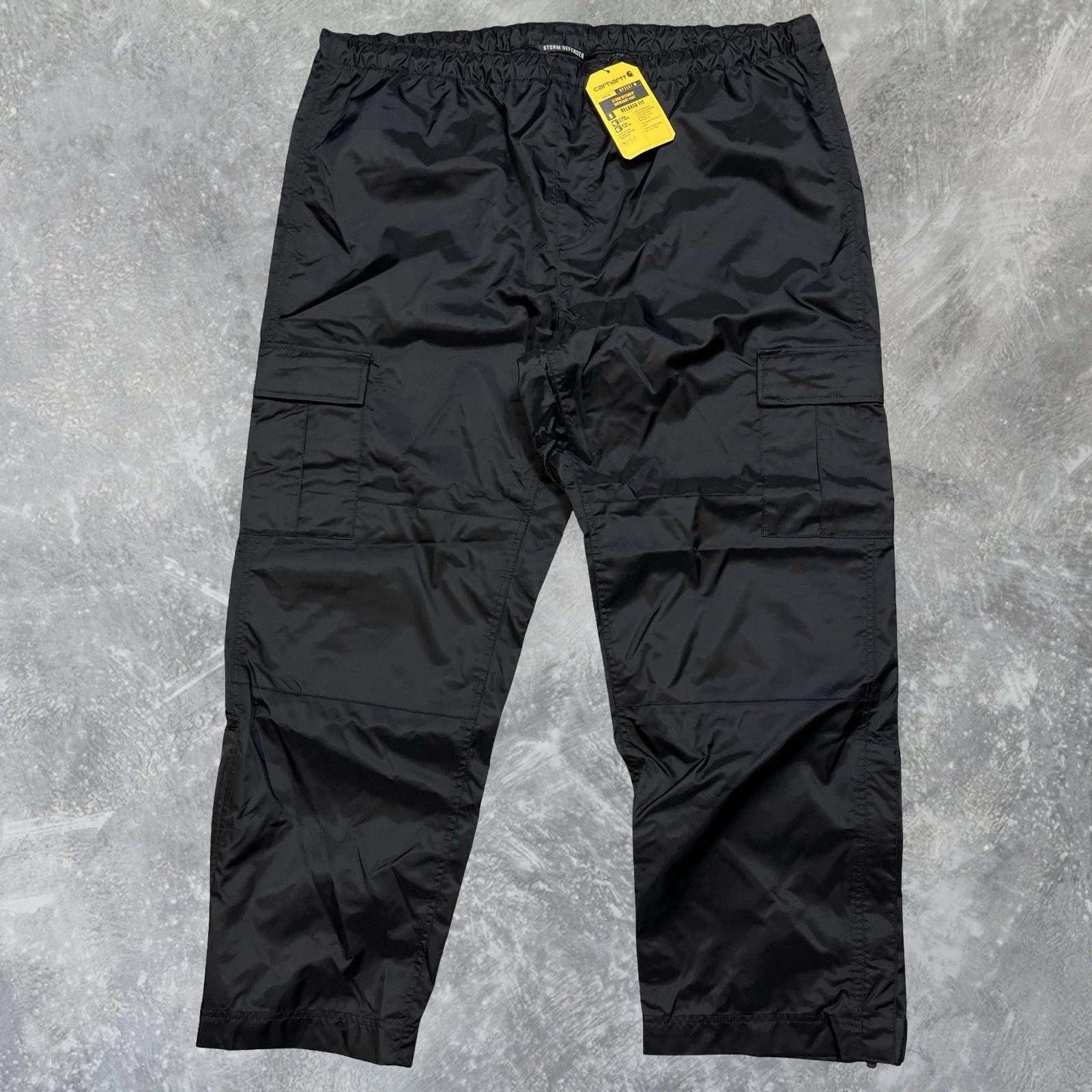 Carhartt Storm Defender Pants Mens 2XL Relaxed Fit Cargo Waterproof Black