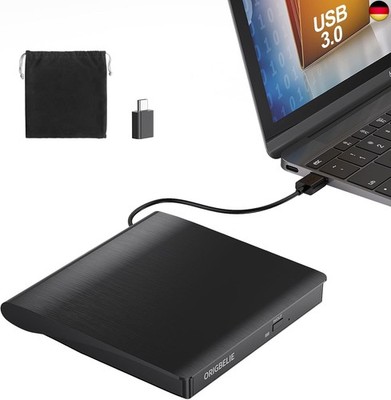Externes DVD Laufwerk, USB 3.0 Externer DVD Brenner +/-RW CD ROM Externe Optisch
