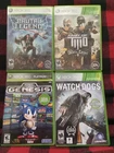 Xbox 360 4 Game Bundle- Army Of 2, Sega, Brutal Legend, And Watchdogs