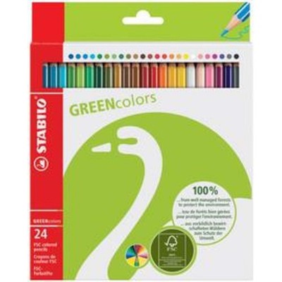 Umweltfreundlicher Buntstift - STABILO GREENcolors - 24er Pack - mit 24