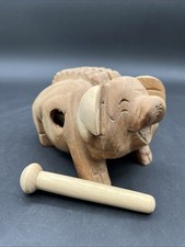 Nino Wood Pig Guiro Percussion 6  Handheld Musical Instrument Carved