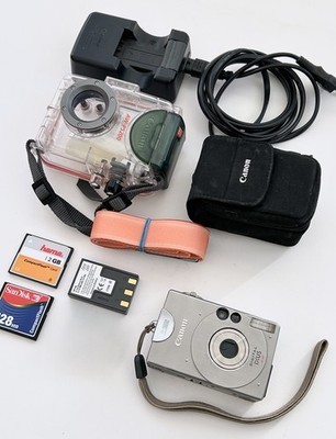 SUPER BUNDLE: Digital IXUS - ERSTE VERSION! - mit UW-Gehäuse und Zubehörpaket