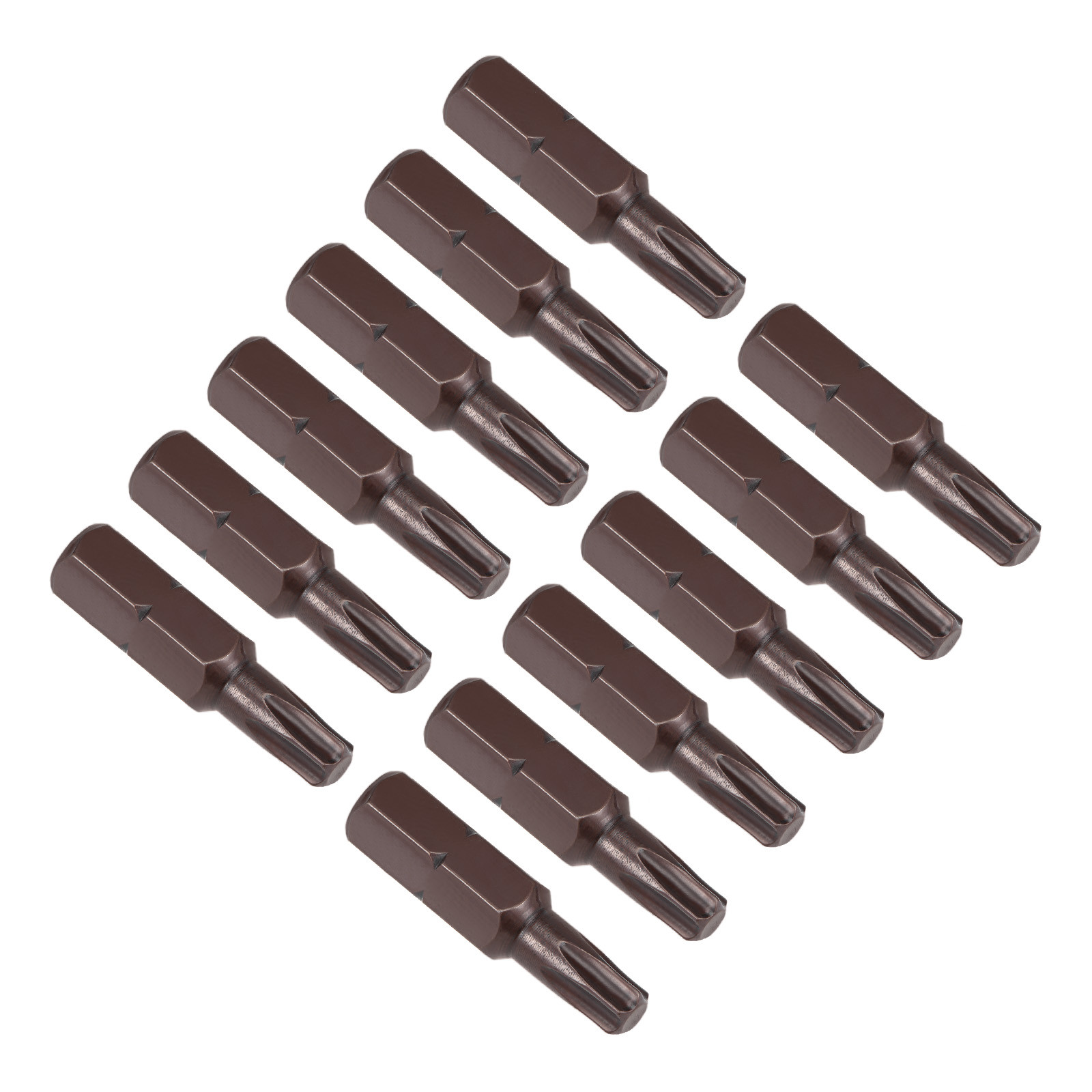 12pcs T25 Security Torx Screwdriver Bits with 1/4 Inch Hex Shank