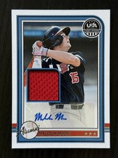 2025 Panini USA Baseball #USA-MM Malcolm Moore USA Baseball Alumni Auto Relic