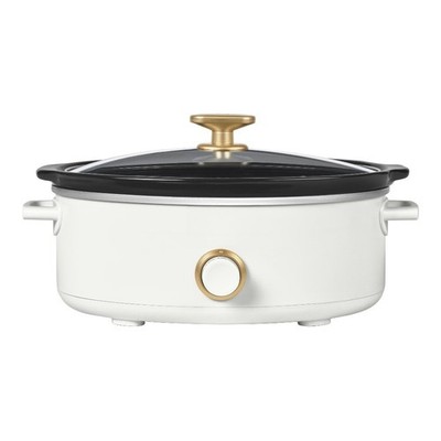 2.5 Qt Dip and Serve Manual Slow Cooker, White Icing by Drew Barrymore