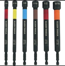 Klein Tools - Magnetic Color-Coded Power Nut Setter 6-Piece Set 32920G 