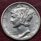1929 S Mercury Dime 10c UNC Uncirculated #100206