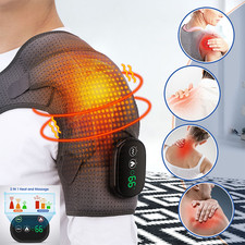Heated Shoulder Brace Massage Rotator Cuff Support Compression Wrap Rechargeable