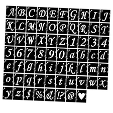  Alphabet Letter Stencils 6 inch, 68 Pcs Reusable Plastic Letter Number 6 Inch