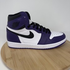 Nike Air Jordan 1 Retro High OG Court Purple 2.0 Shoes Mens Size 8.5 555088-500