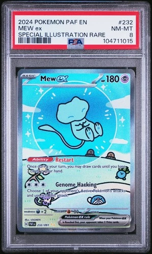 2024 POKEMON PAF EN-PALDEAN FATES SPECIAL ILLUSTRATION RARE #232 MEW EX PSA 8