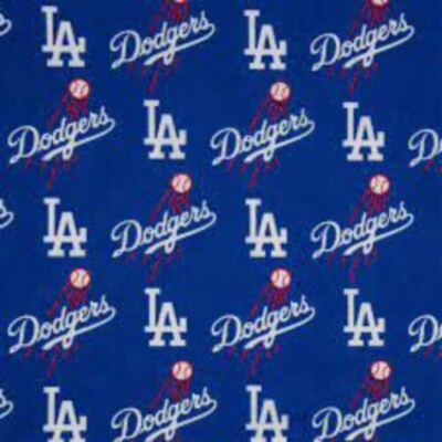 #ad Dodgers Solid Cotton Fabric 1 yard $13.99
