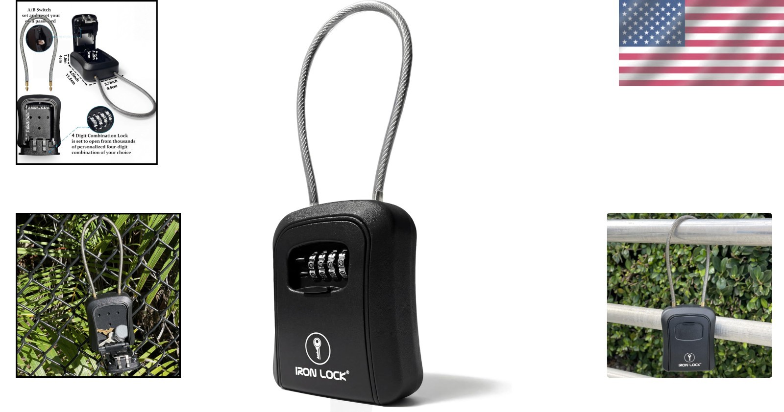 Durable Waterproof Key Safe Box with Resettable Code - Perfect for All Locations