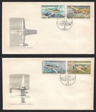 (BL) Czechoslovakia 1967 Aviation Airplanes 6v on 3 FDCs