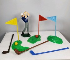 Vintage Wilton Cake Topper Decoration Golfer with Lots Of Extras