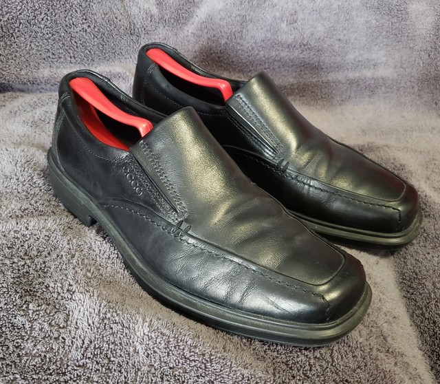 ECCO Men's Black Leather Slipon Dress Casual Shoes Euro 42 US Size 8/8