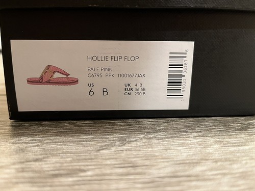 Coach hollie flip flop pale pink US size 6 | eBay