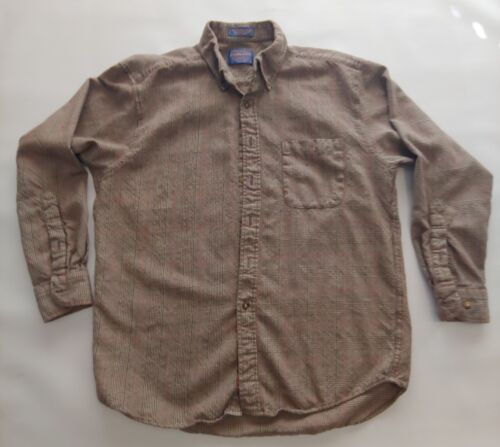 Sir Pendleton Shirt Mens L Brown Plaid 100% pure … - image 1