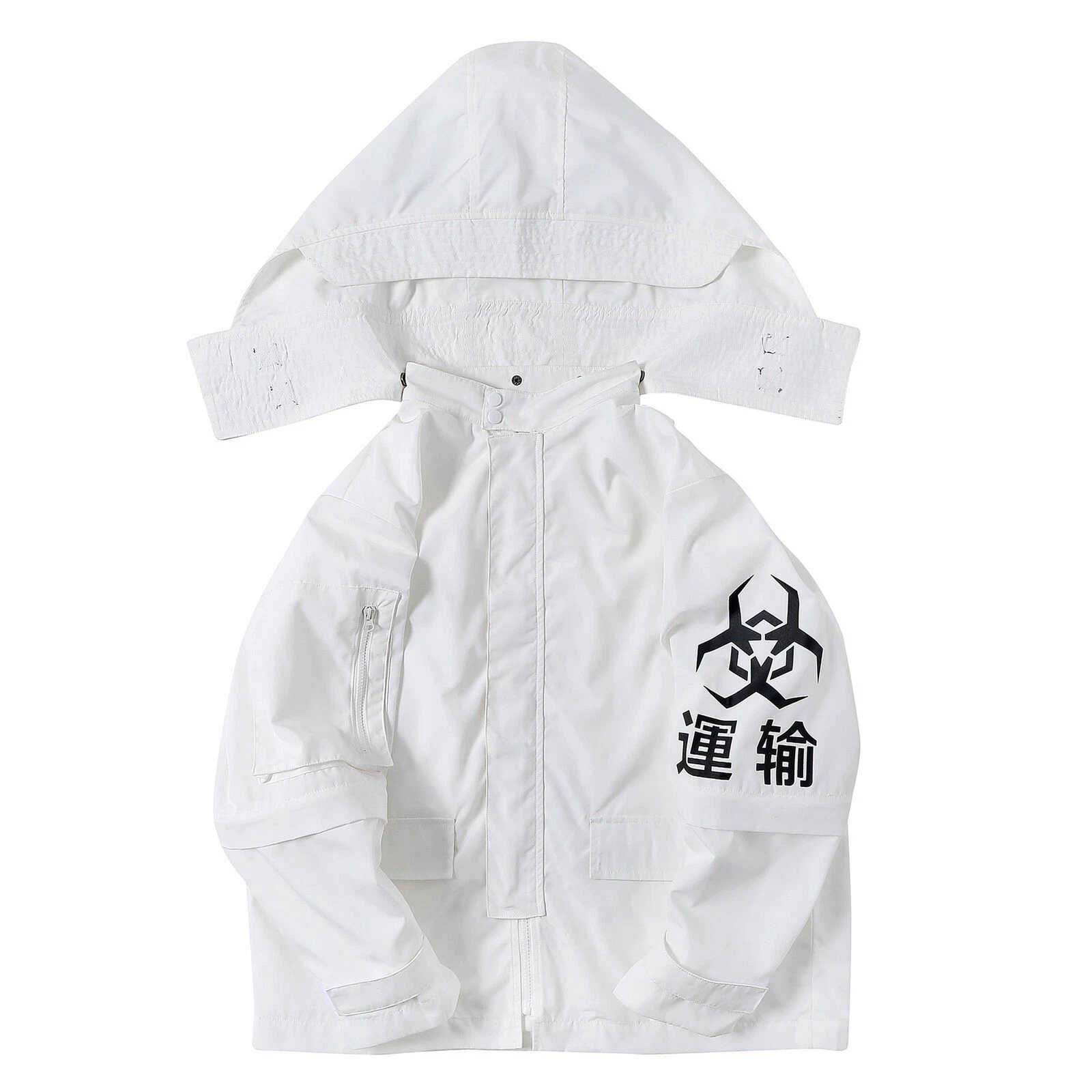 Niepce Techwear Atom Bomb Cyberpunk Windbreaker Urban Hip Hop Hooded Coat Jacket - product detail image 11