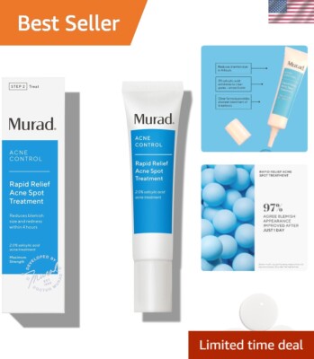 2% Salicylic Acid Acne Spot Treatment - Rapid Relief Gel, Travel-Friendly Size