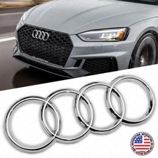 08-20 A3 S3 A4 S4 A5 S5 RS5 OEM Chrome Front Grille Sign Rings Badge Logo Emblem