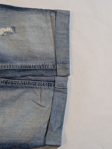 Amethyst Jeans WOMENS Sz 22 Blue Capri Cropped Med Wash Cuff Distressed - Picture 12 of 13