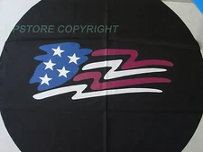 SPARE TIRE COVER 225/75R15 imaged w/ American Flag PB2528F5
