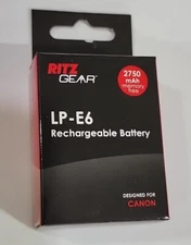 Ritz Gear Rechargeable Battery 2750mAh for Canon LP-E6