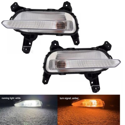 Turn Signal Lamp White LED DRL/Amber Blinker For 2019-2021 Kia Forte Sedan