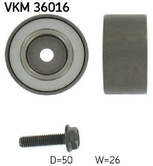 Rullo cinghia trapezoidale VKM 36016 SKF per RENAULT VOLVO MITSUBISHI - Immagine 2