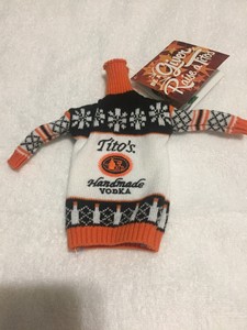 NEW NWT Titos Vodka 750ml Bottle Cover Handmade Christmas 2018 Ugly Sweater 619947000020 | eBay